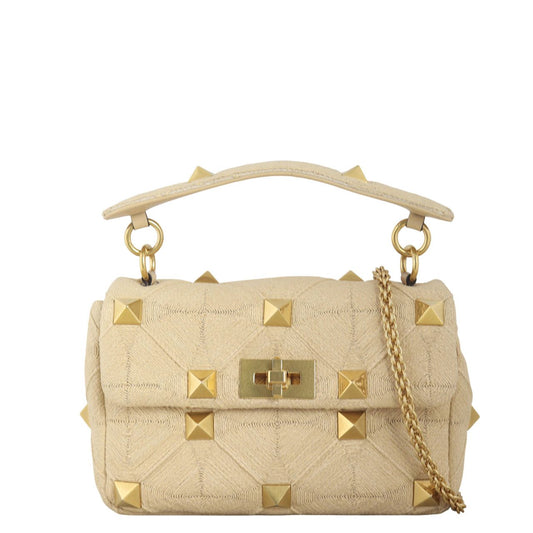 Bolsa Valentino Garavani Tecido Bege