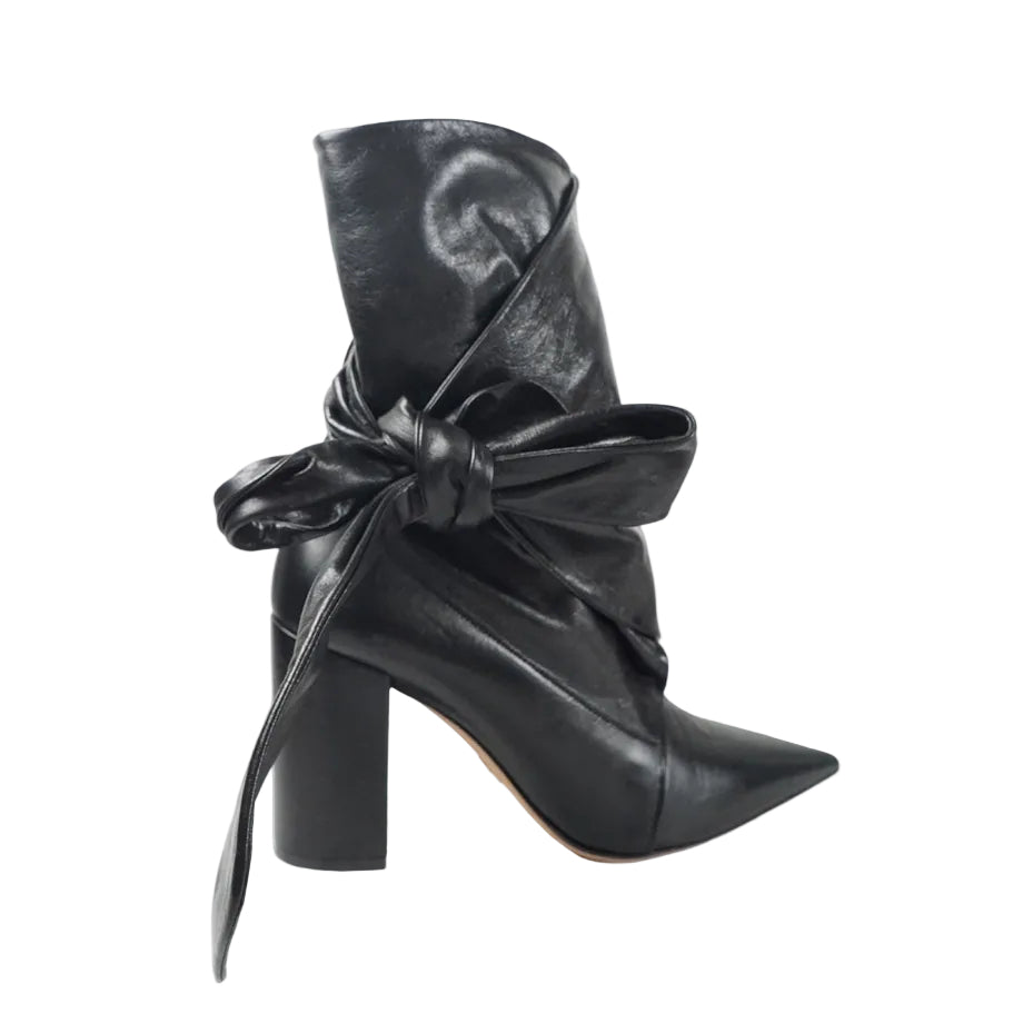 Bota Dior Preta Com Amarração Tam 37 BR