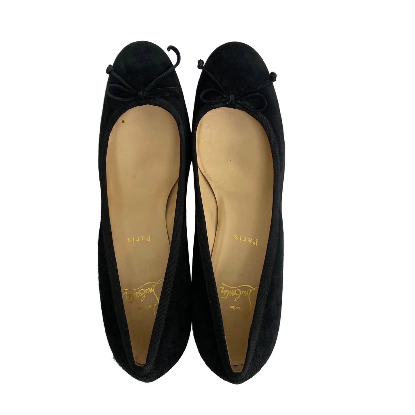 Sapato Louboutin Preto Camurça Tam 40 Br