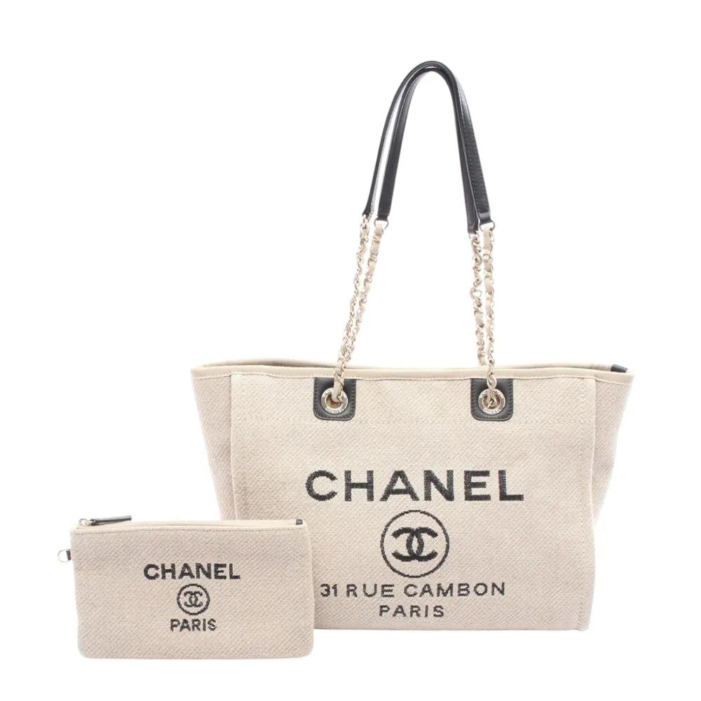 Bolsa Chanel Deauville Off White e Preto