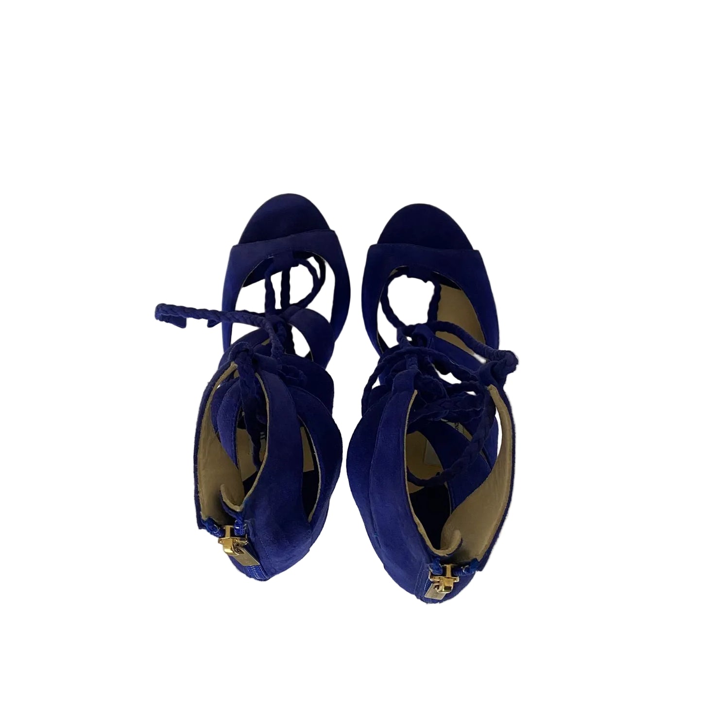 Sandalia Jimmy Choo Tiras Azul TAm 34 Br