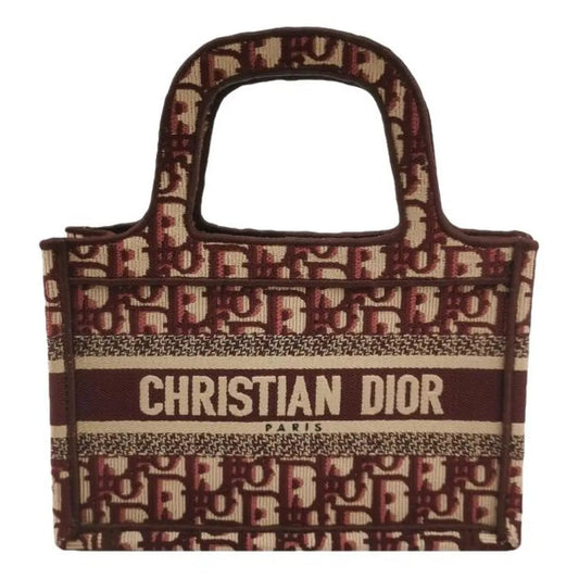 Bolsa Burgundy Oblique Monogram Canvas Mini Book Tote