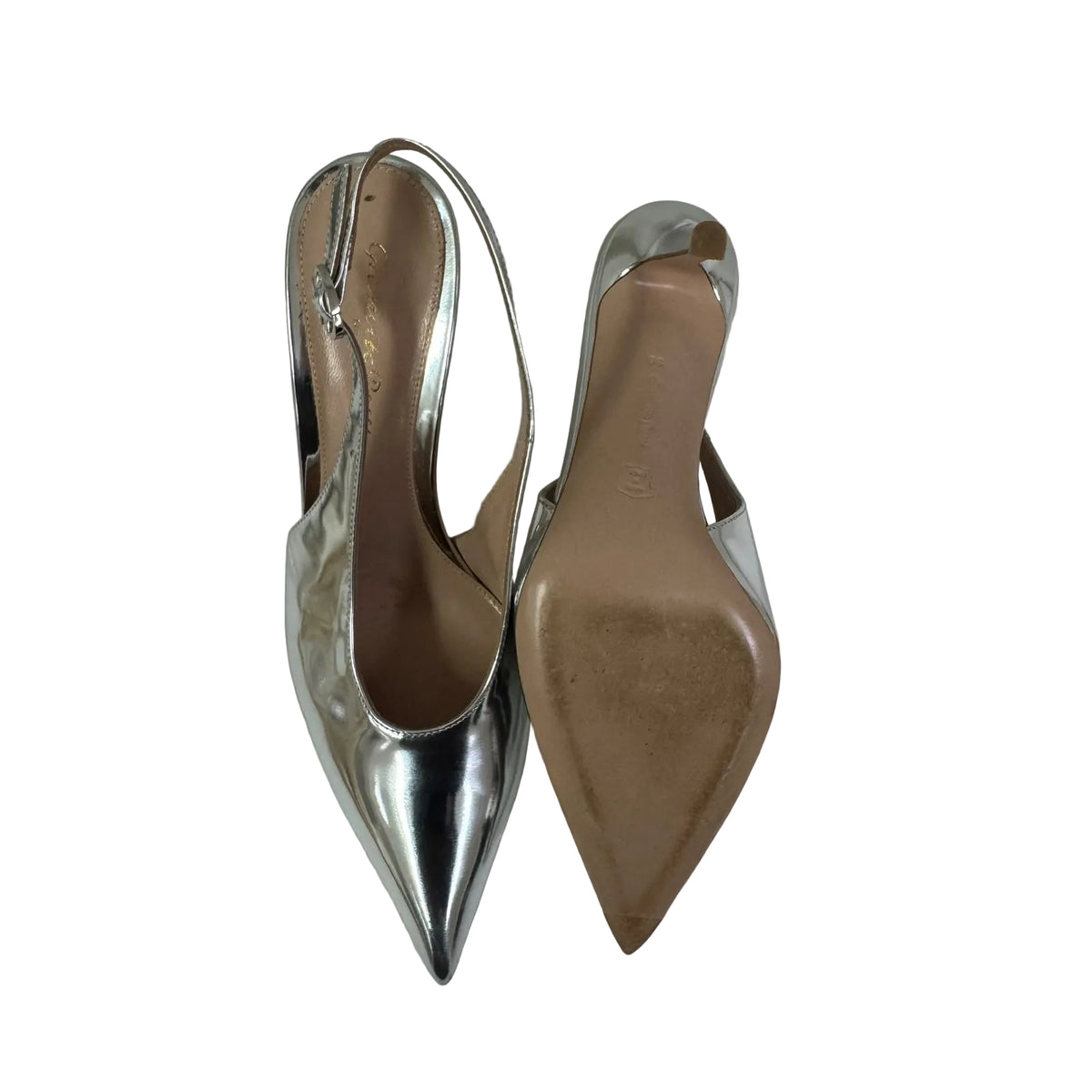 Scarpin Gianvito Rossi Slingback Prata Tam 34 BR