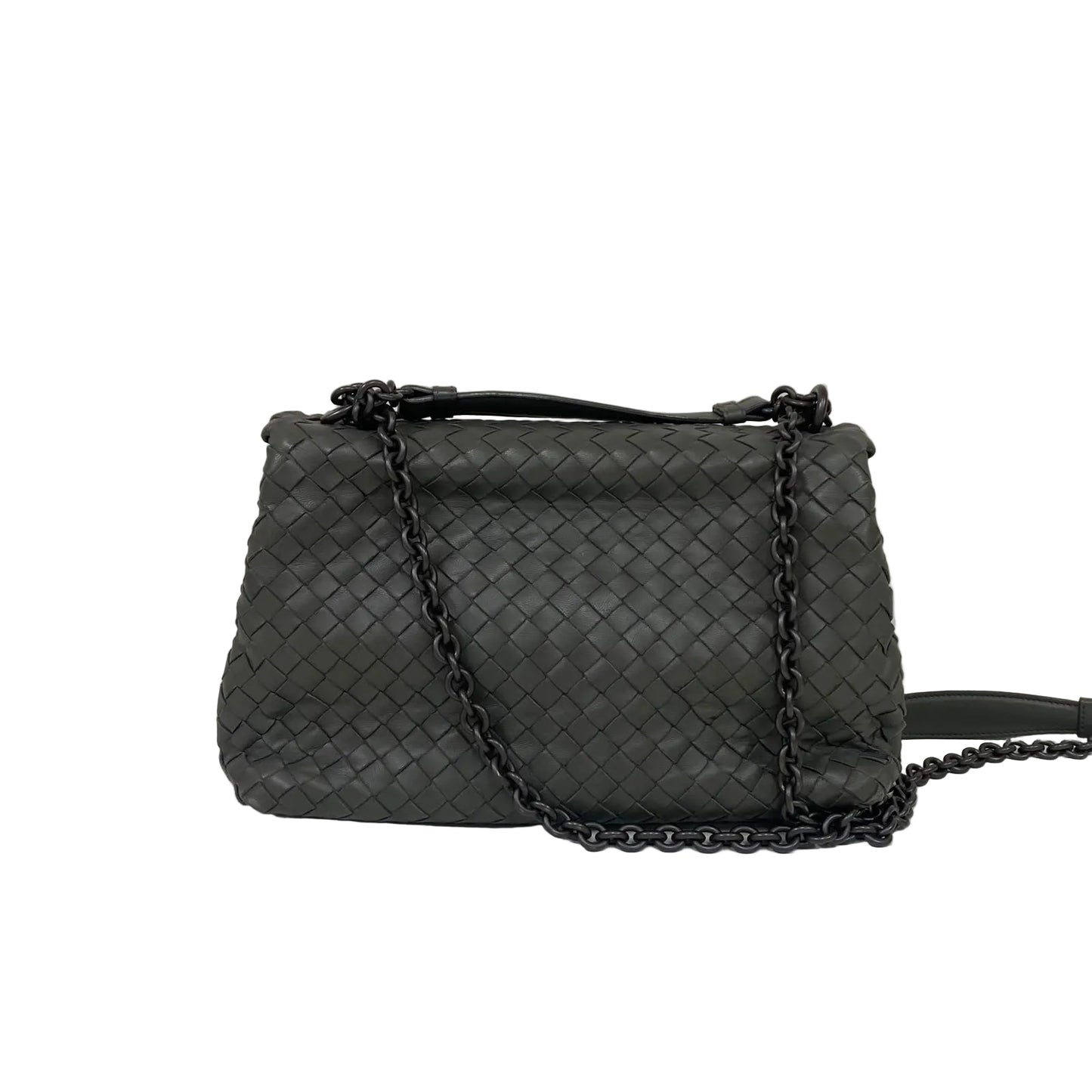 Bolsa Bottega Veneta Olimpia Cinza