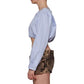 Camisa Cropped Miu Miu Listrada Tam 38 Br