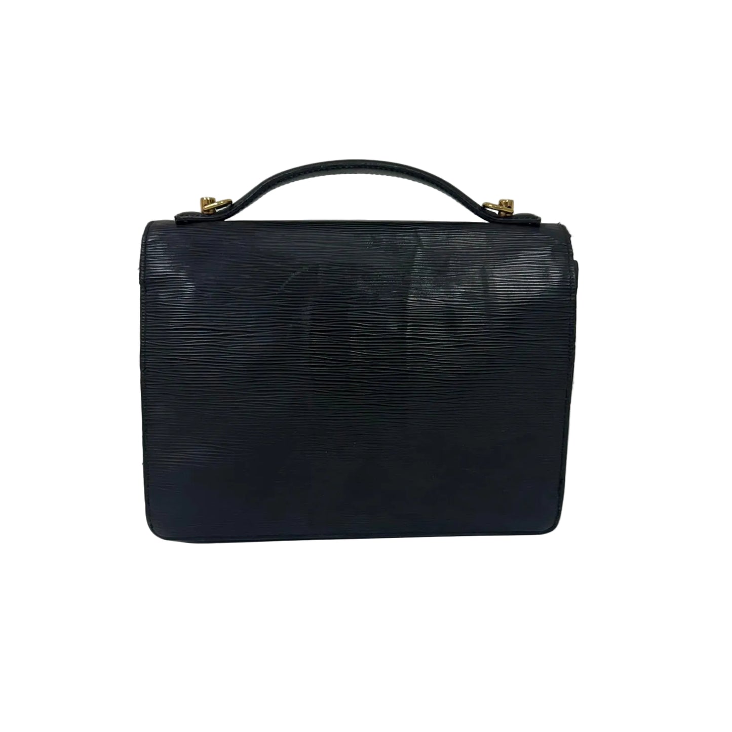 Bolsa Louis Vuitton Black Epi Leather Monceau Bag