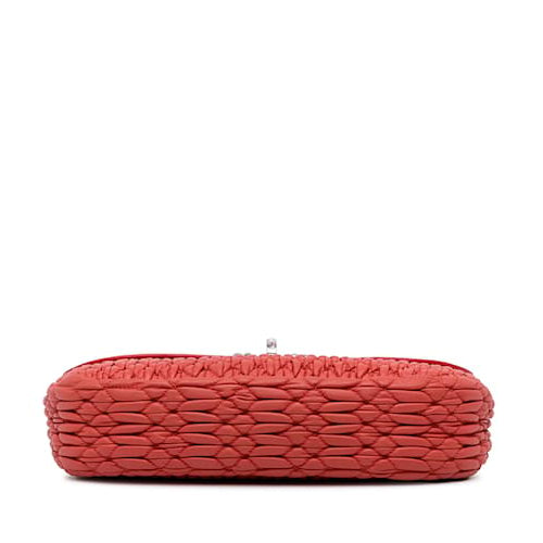 Bolsa Miu Miu Matelassê Crystal Cloqué Coral