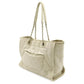 Bolsa Chanel Deauville Couro Off White Pequena