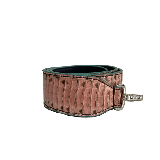 Alça Fendi Couro de Cobra Rosa