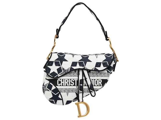 Bolsa Christian Dior Saddle Selim de Lona Bordada