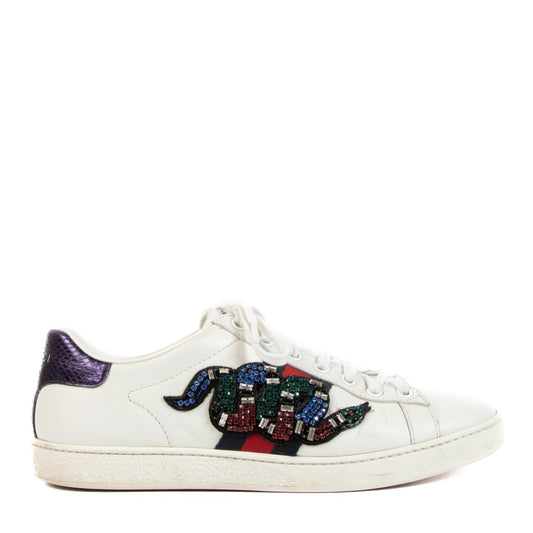 Tênis Gucci Ace Embroidered Snake Tam. 34,5 BR