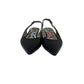 Sandalia Hermes Salto Baixo Preta Tam 37 BR