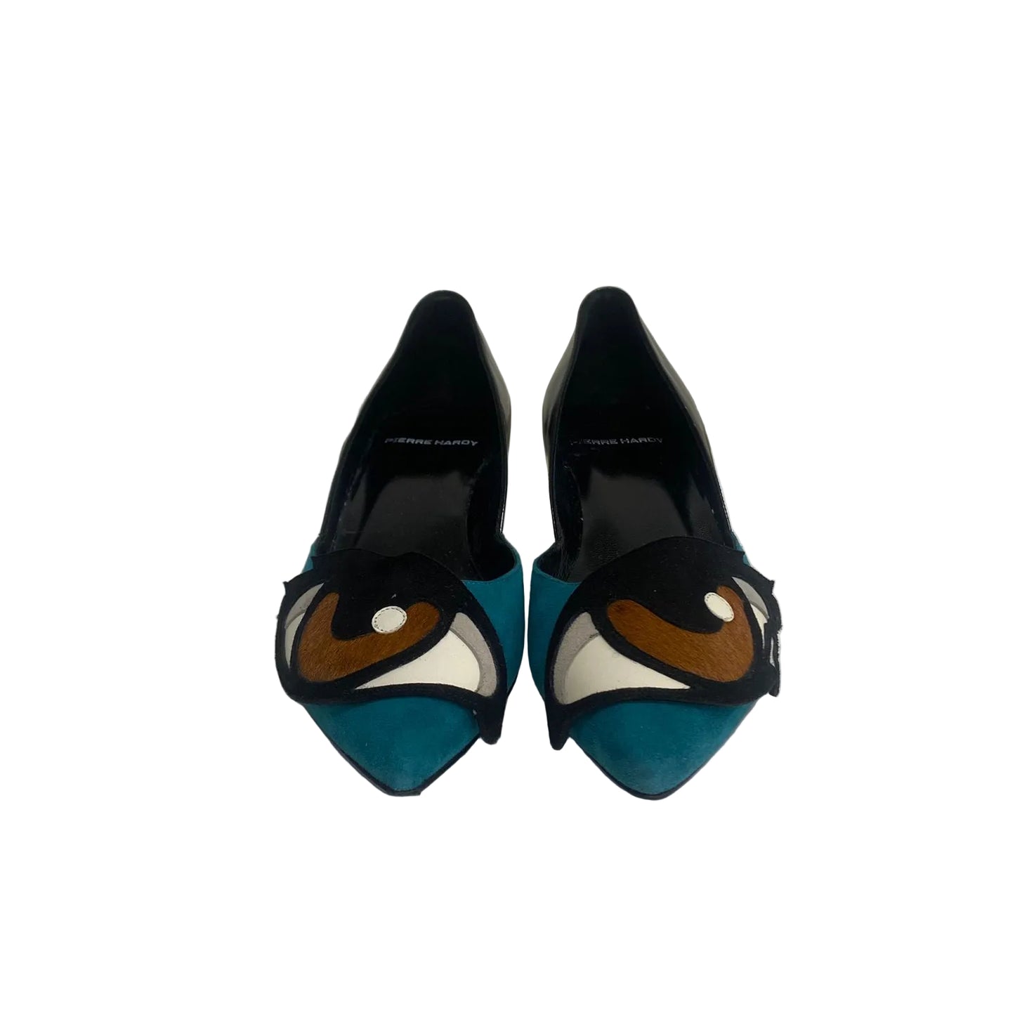 Scarpin Pierre Hardy Turquesa e Preto Olho Tam 34,5 Br