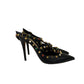 Sandália Valentino Garavani Rolling Rockstud Preta Tam 39 Br