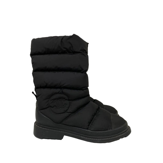 Bota Chanel Acolchoada De Neve Preta Tam 38 BR
