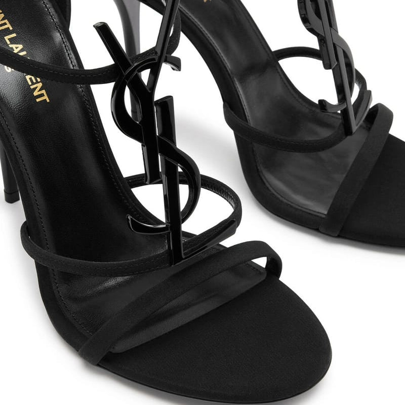 Sandalia Cassandra Preto Tecido Tam 38 Br