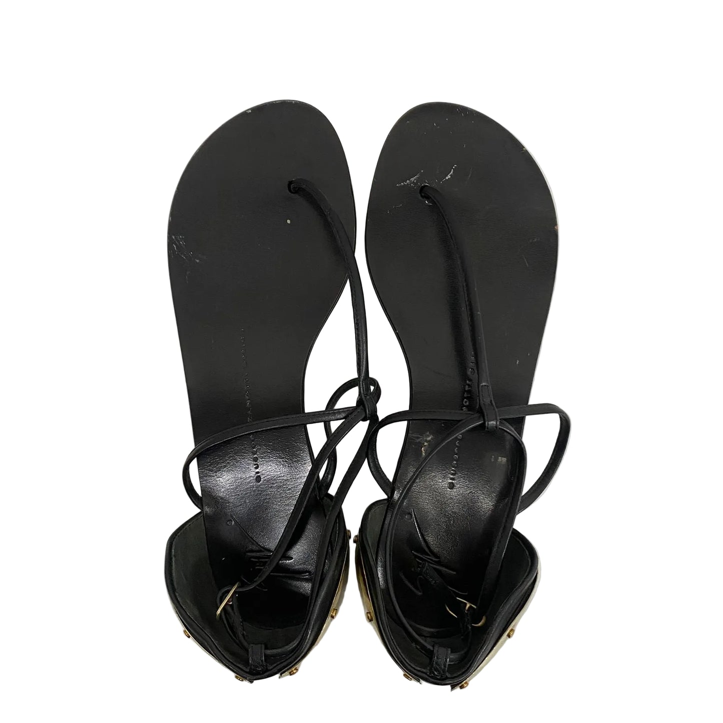 Rasteirinha Giuseppe Couro Preto Tam 36,5 Br