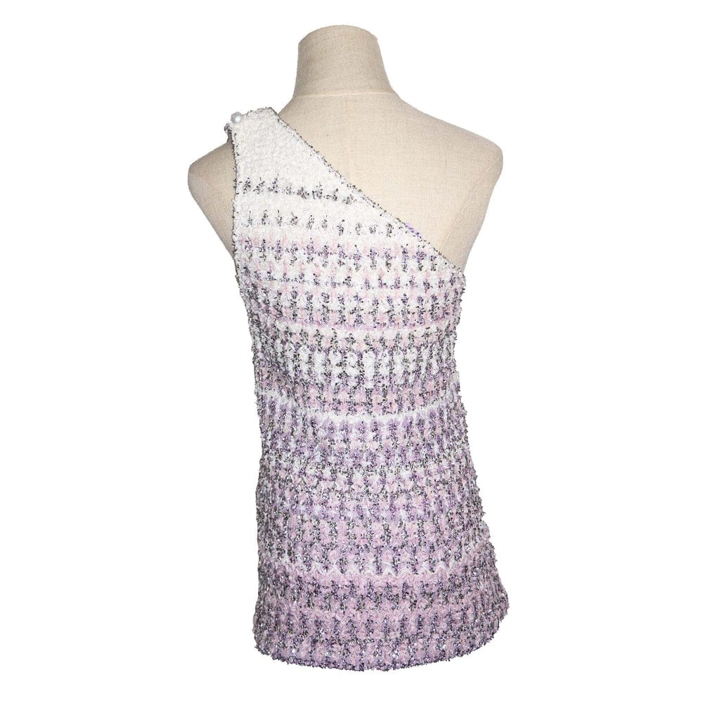 Blusa Chanel Tweed Roxa Tam 34 Br