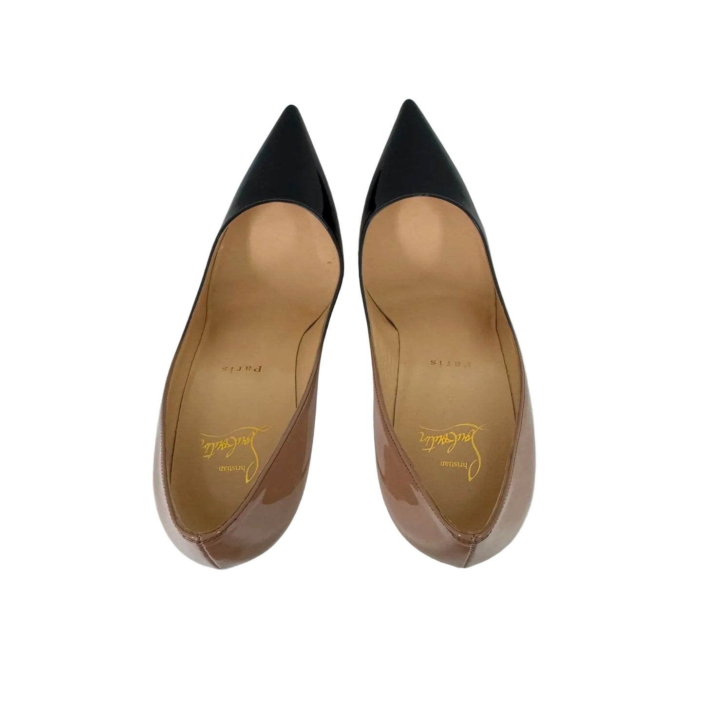 Scarpin Christian Louboutin Bege/Preto Tam 36,5 BR