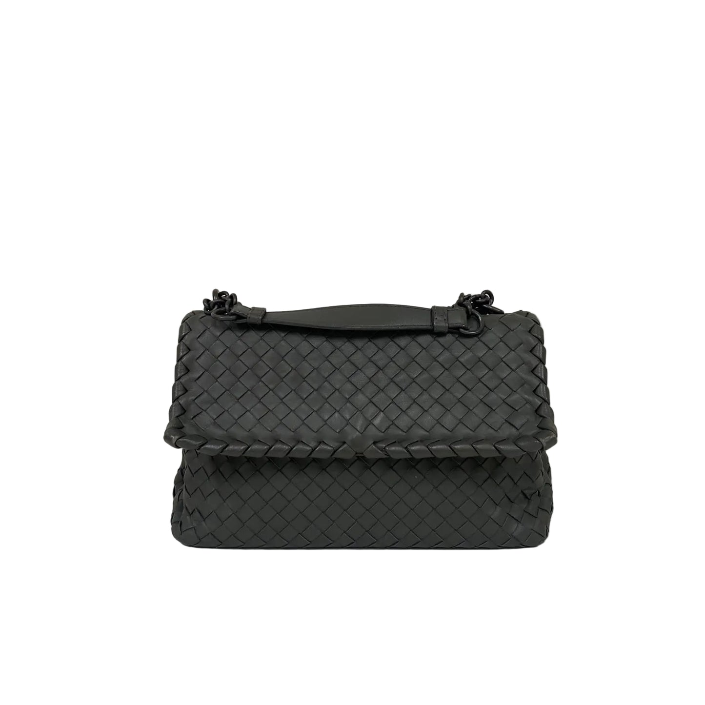 Bolsa Bottega Veneta Olimpia Cinza