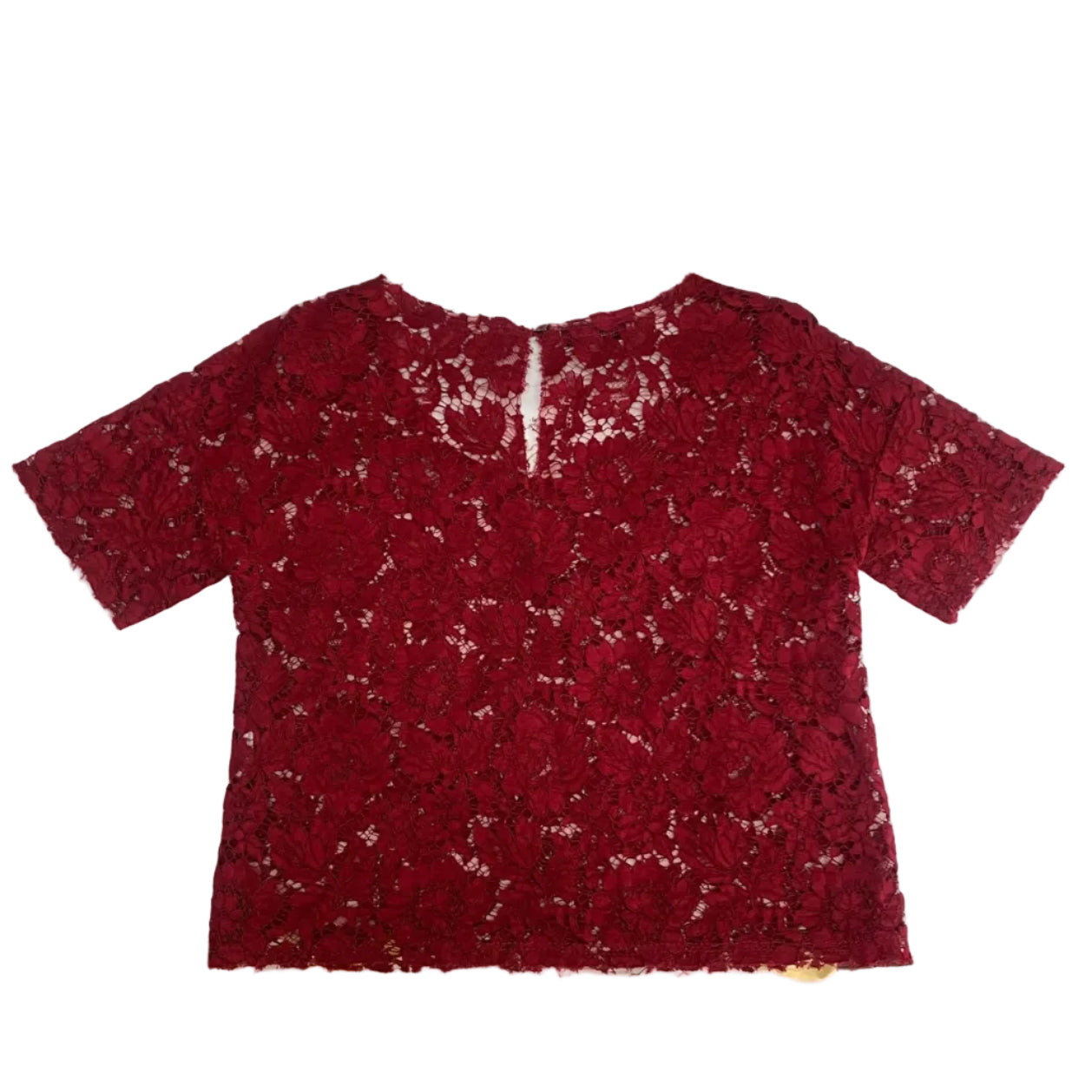 Blusa Valentino Vermelha Renda Tam 36 BR