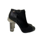 Salto Chanel Couro Detalhe Transparente Tam 34 BR