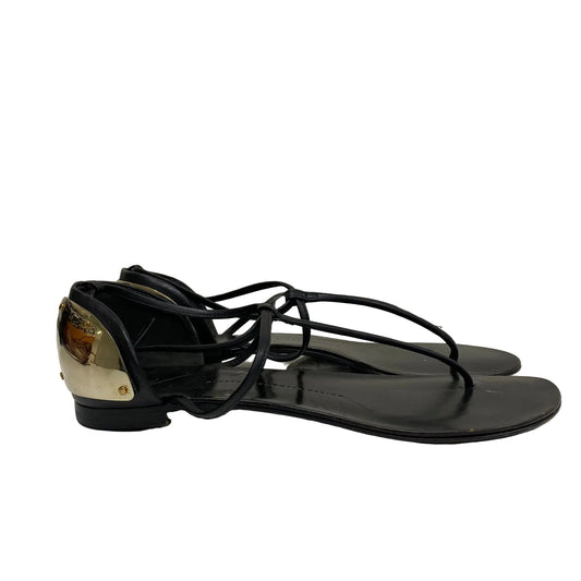 Rasteirinha Giuseppe Couro Preto Tam 36,5 Br