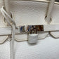 Bolsa Hermes Birkin Branca Ferragem Palladium 35