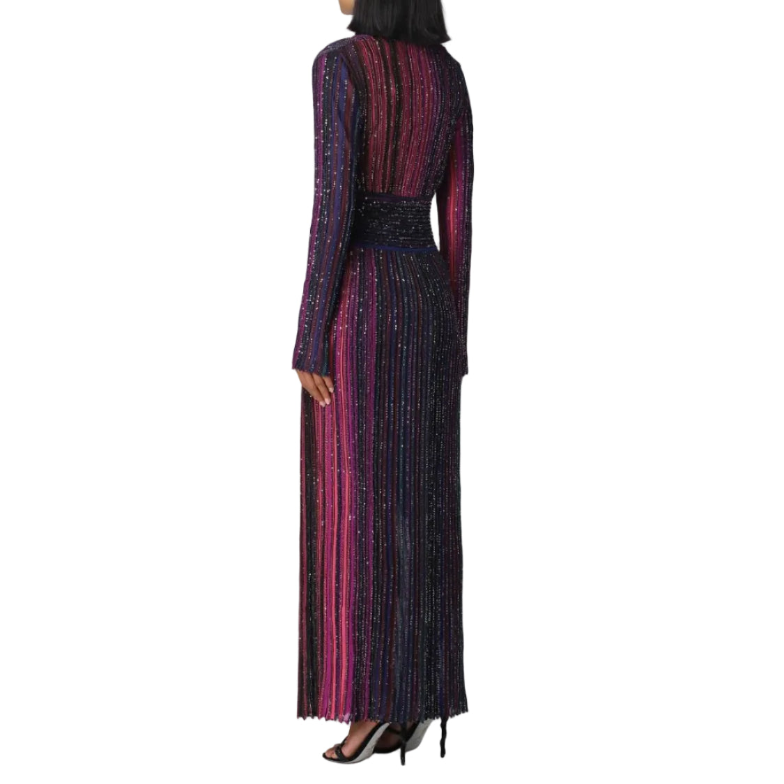 Vestido Missoni Listrado Com Lantejoula Tam 42 Br