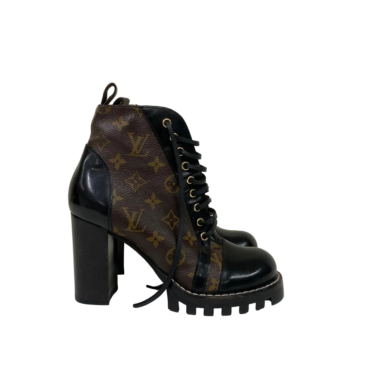 Bota Louis Vuitton Salto Alto Tam 37 Br