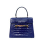 Bolsa Valentino Croco Azul
