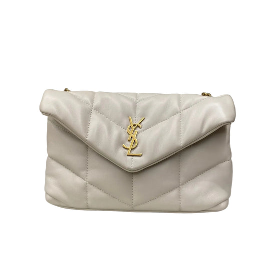 Bolsa Saint Laurent Loulou Puffer Off White
