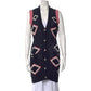 Colete Chanel Tricot Azul e Rosa Tam 34 BR