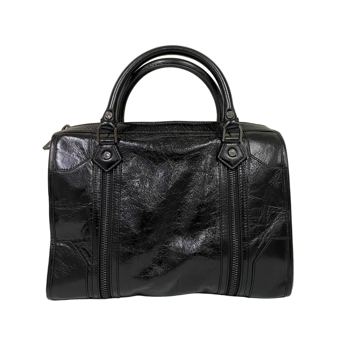 Bolsa Zadig&Voltaire Sunny Medium Vintage Patent Bag Preta