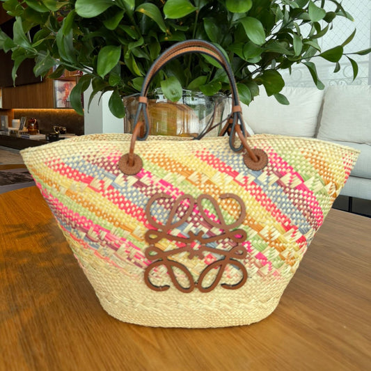 Bolsa Loewe Raffia Bege