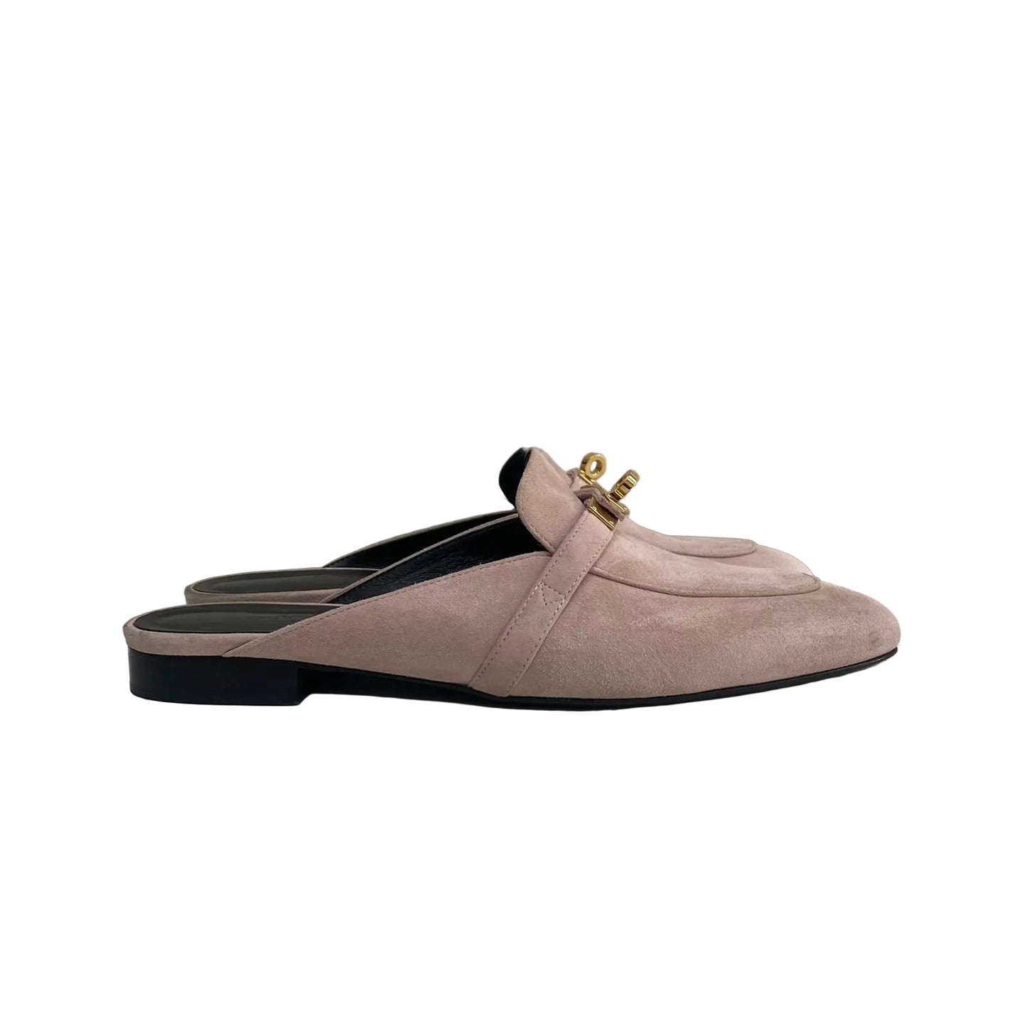 Mule Hermes Suede Rosa Tam 39 BR