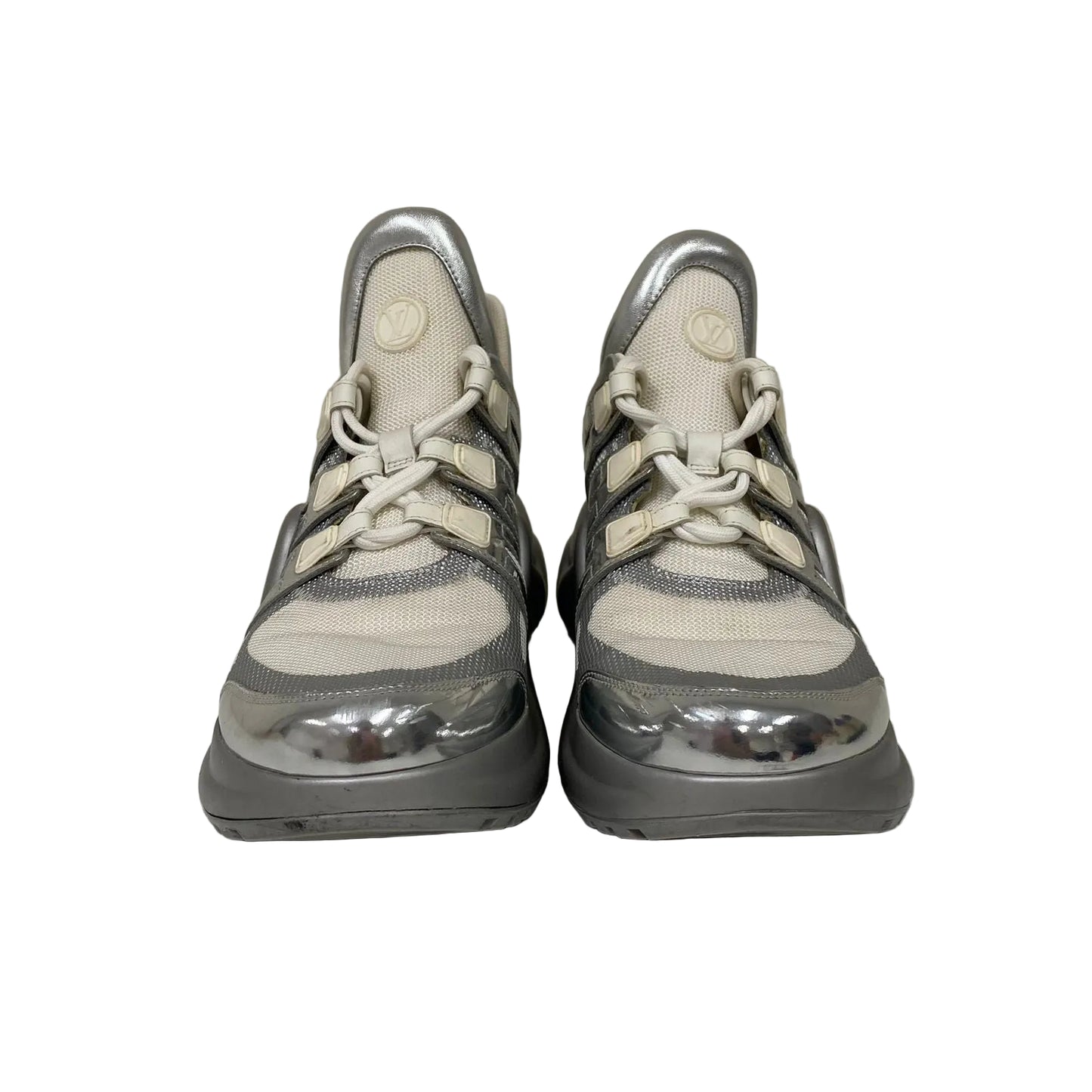 Tenis Louis Vuitton Prata Tam 38 Br