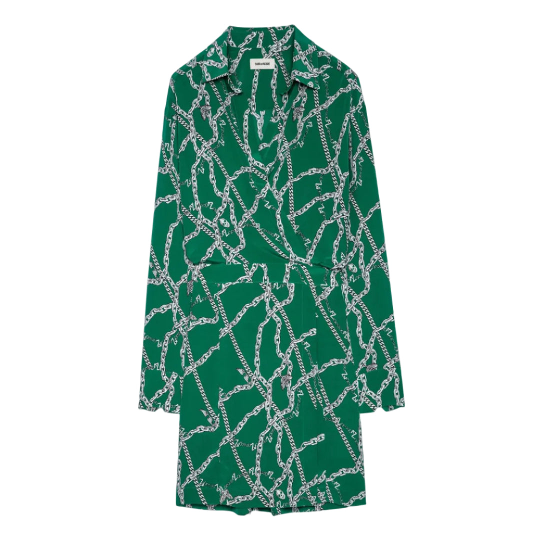 Vestido Zadig&Voltaire Estampa Verde Tam P BR