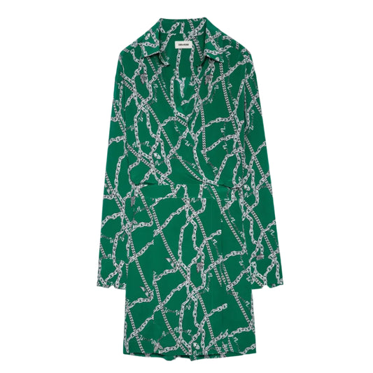 Vestido Zadig&Voltaire Estampa Verde Tam P BR