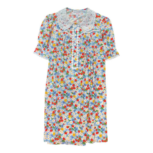 Vestido HVN Flores e Morangos Tam 34 Br