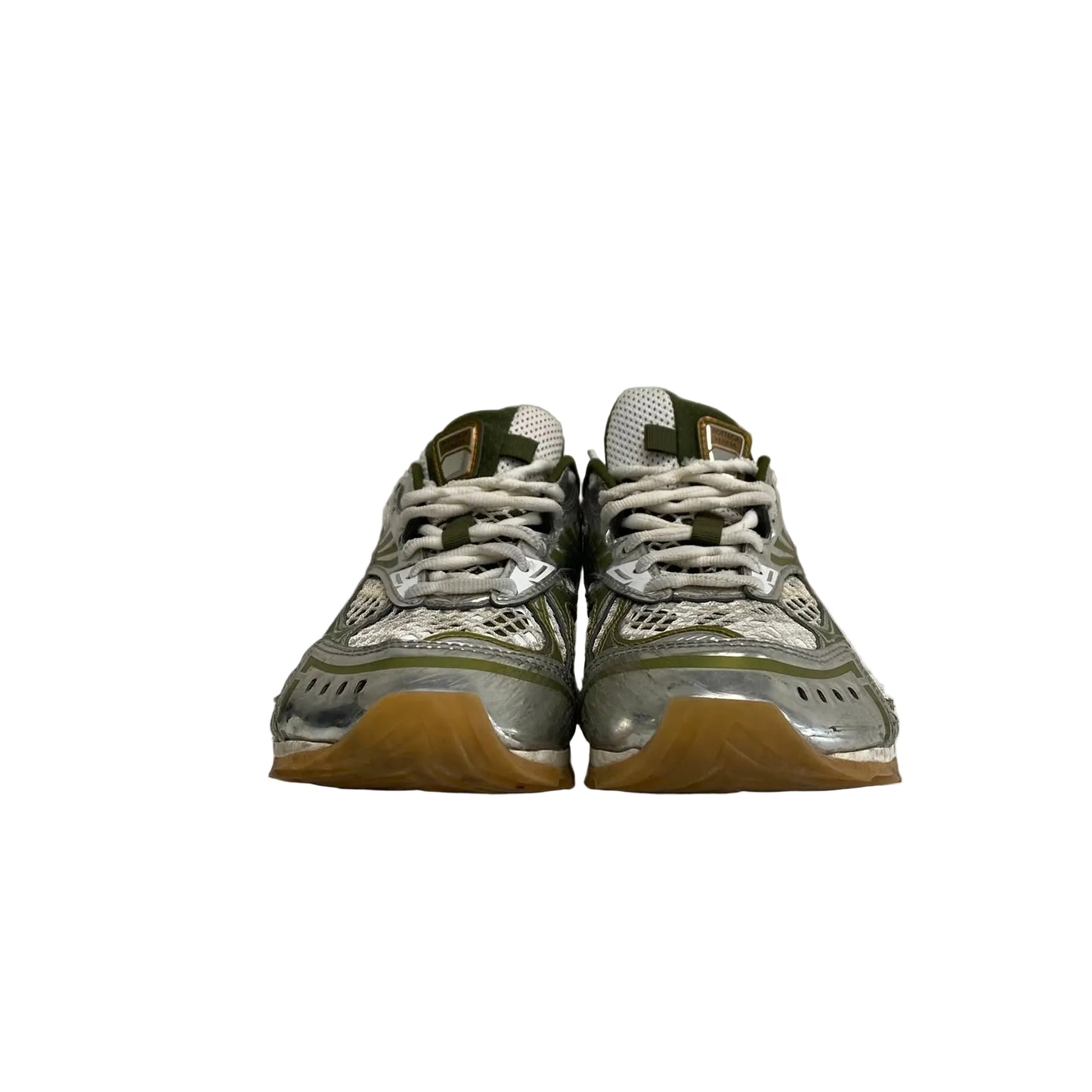 Tenis Bottega Veneta Verde e Prata Tam 35 Br