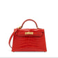 Bolsa Hermes Kelly Croco Vermelha Mini