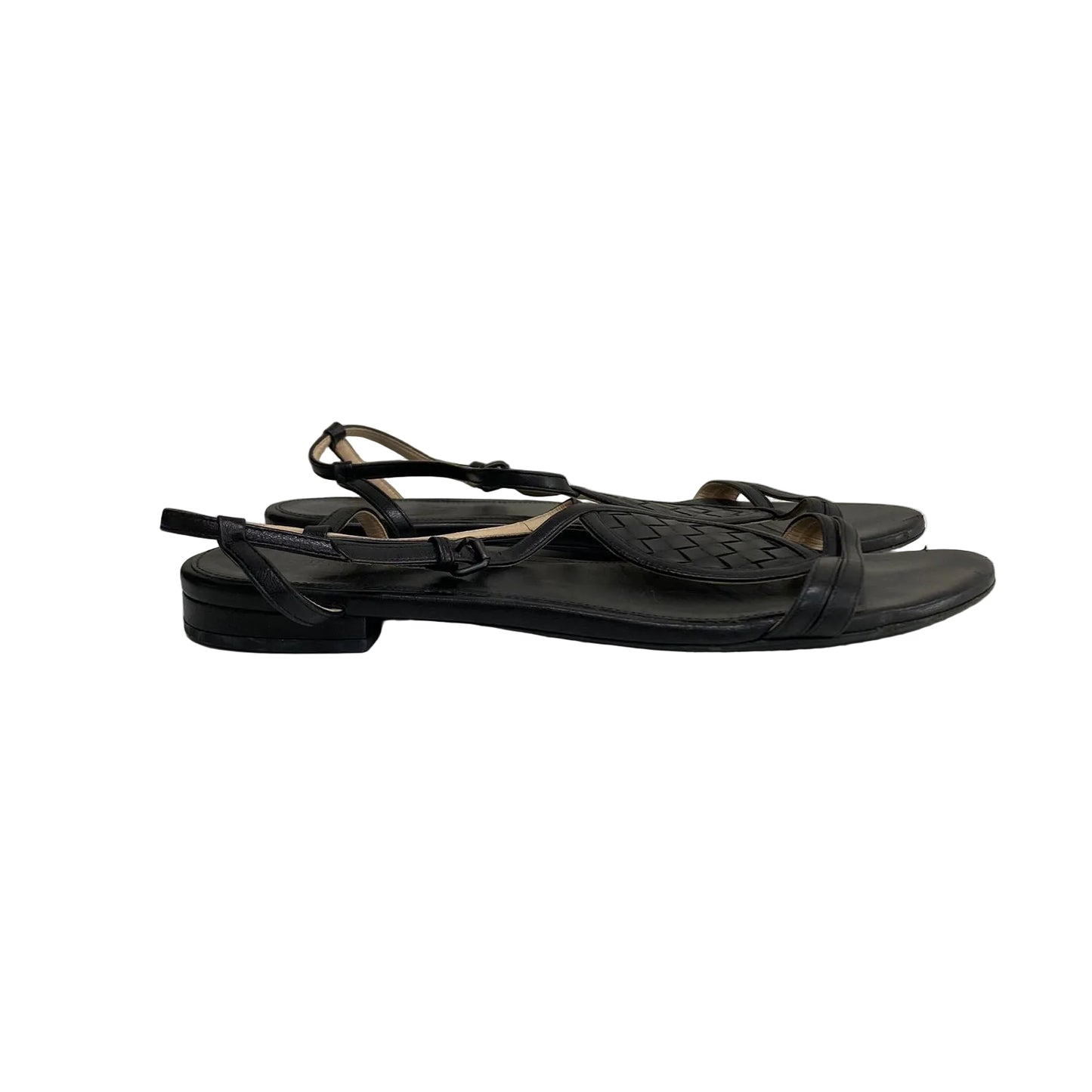 Rasteira Bottega Veneta Couro Preta Tam 37 Br