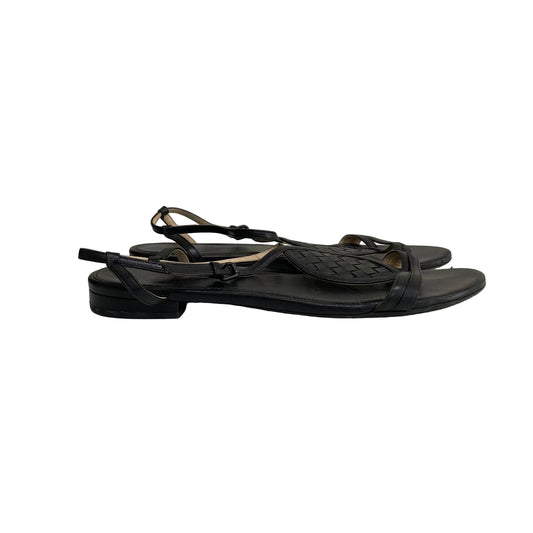 Rasteira Bottega Veneta Couro Preta Tam 37 Br