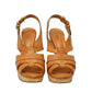 Sandalia Chloé Leather T-Strap Pumps Tam 39 Br