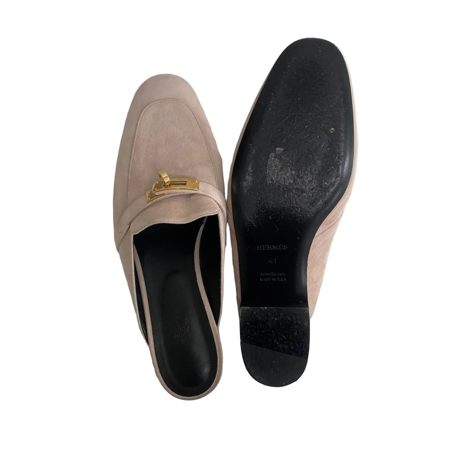 Mule Hermes Suede Rosa Tam 39 BR
