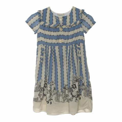 Vestido Gucci Animais Listrado Infantil Tam 8 Br