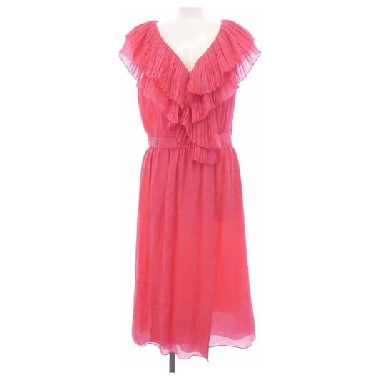 Vestido Chanel Rosa Babado Tam 38 Br