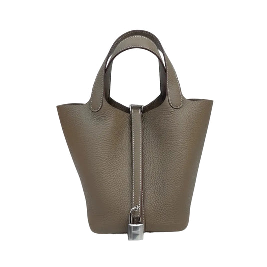 Bolsa Hermès Picotin 22 Clemence Etoupe