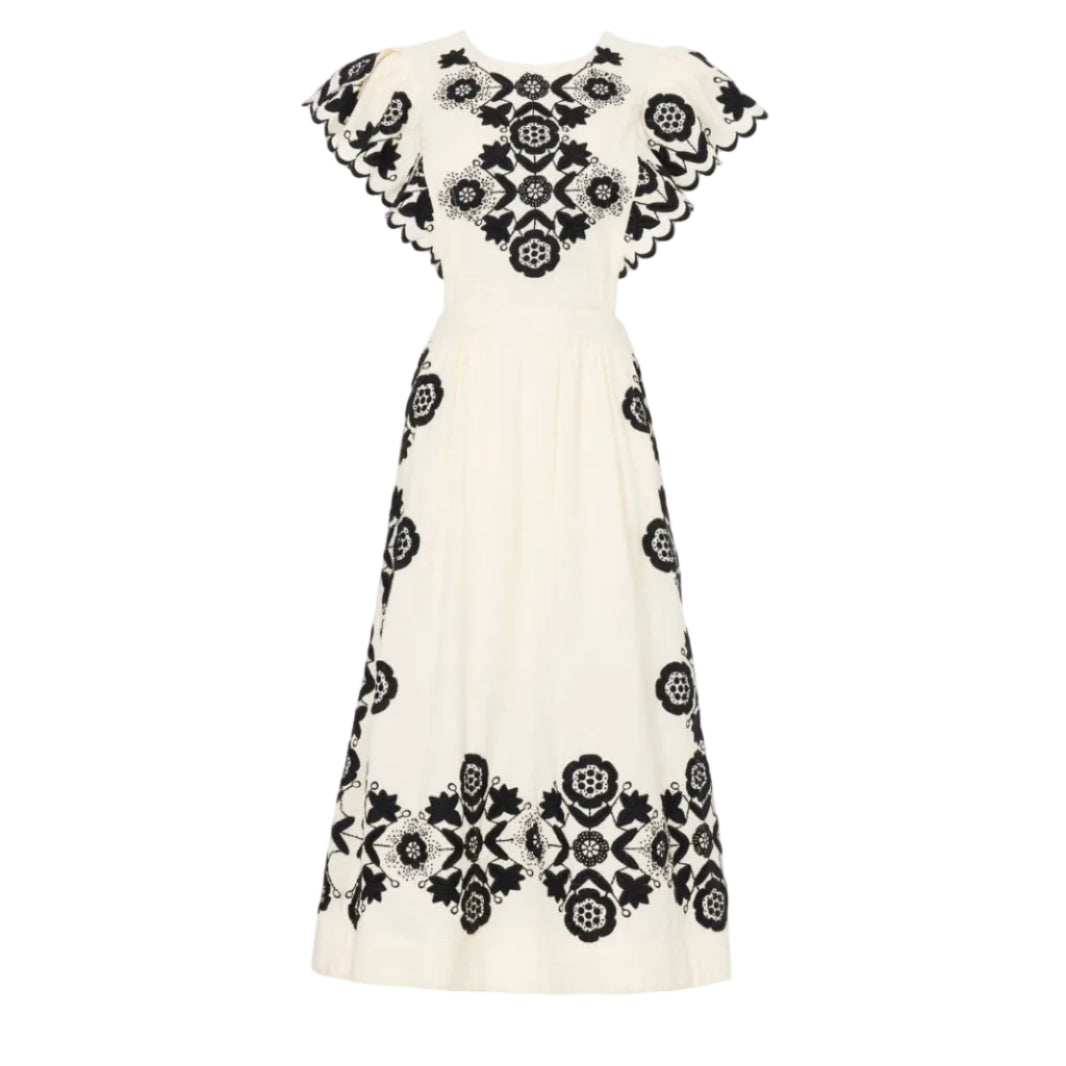 Vestido Sea New York Off White Bordado Tam P BR